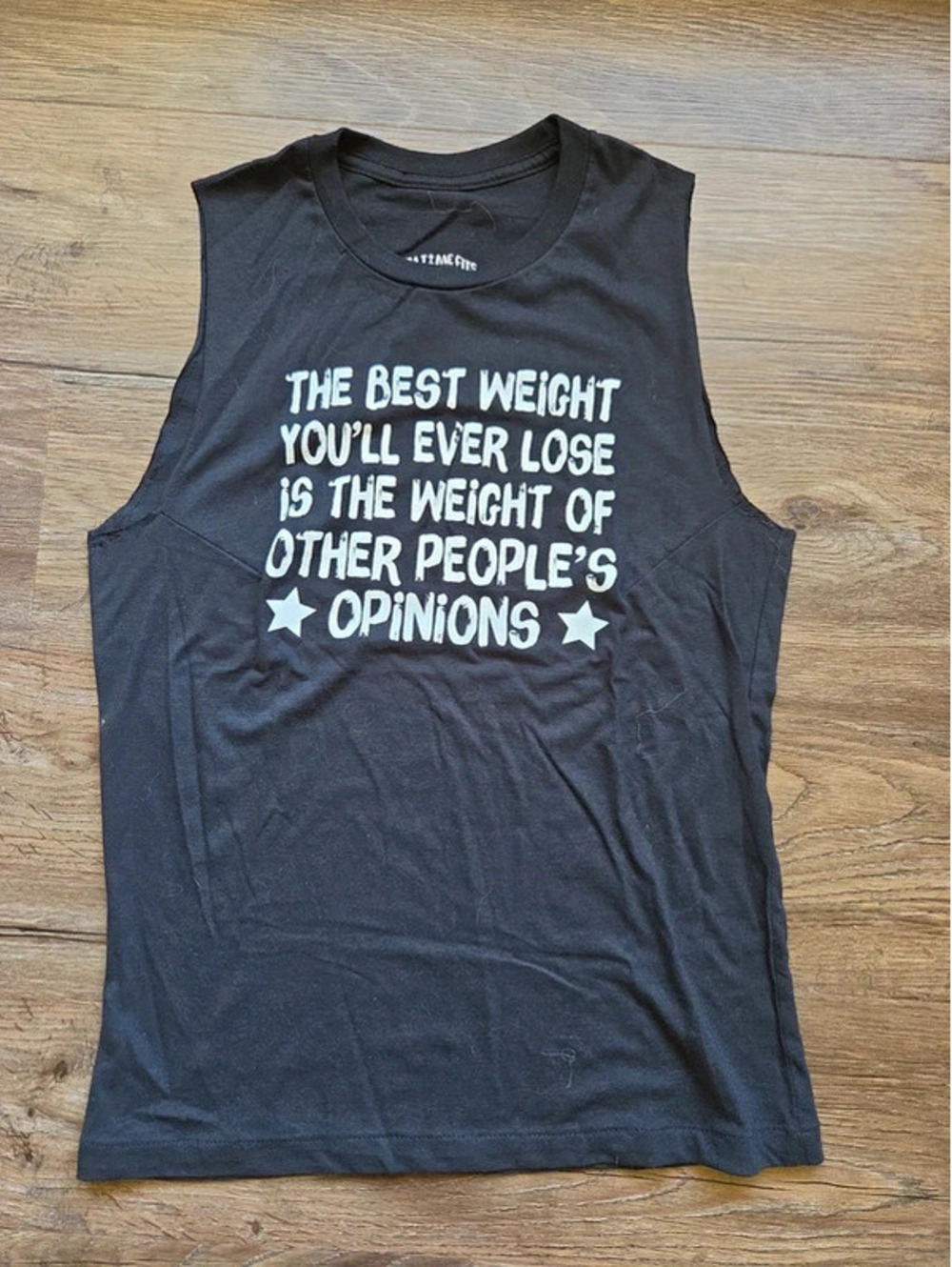 Gym time fits black athletic tank top size small